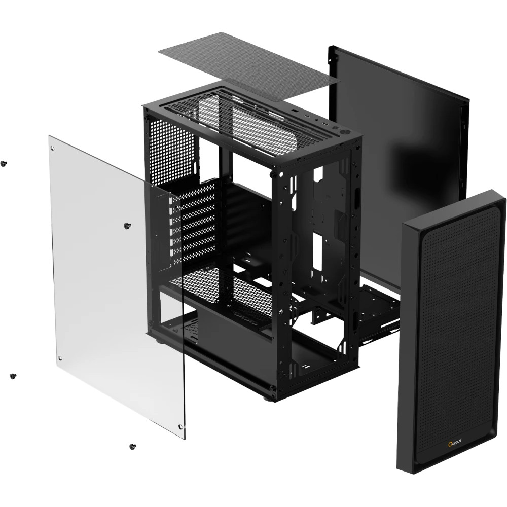Корпус Ocypus Gamma C50 Black Gamma-C50-BKG000XX-GL Mini-Tower - миниатюра 10