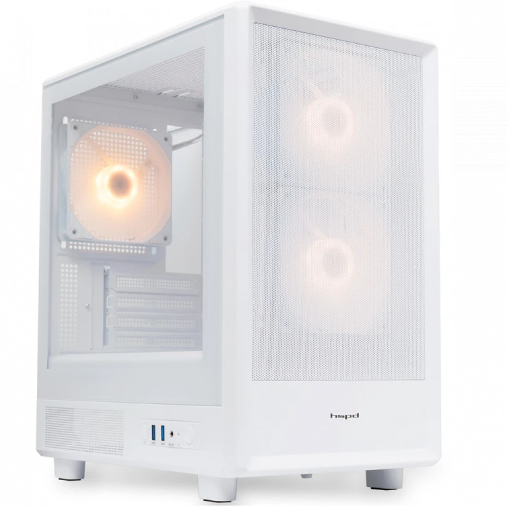 Корпус HSPD M310-TGWH-ARGB White Mini-Tower - миниатюра 5