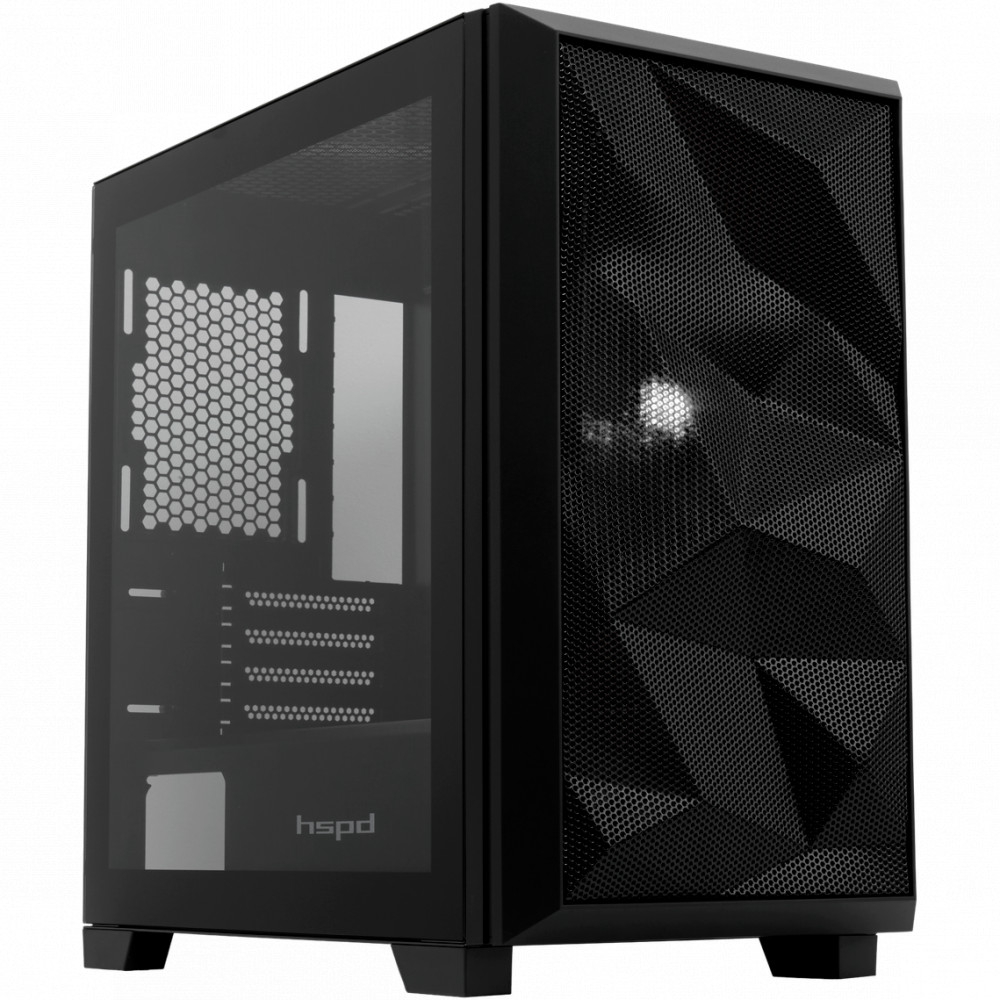 Корпус HSPD M340 Black M340-TGBK Mid-Tower - миниатюра 5