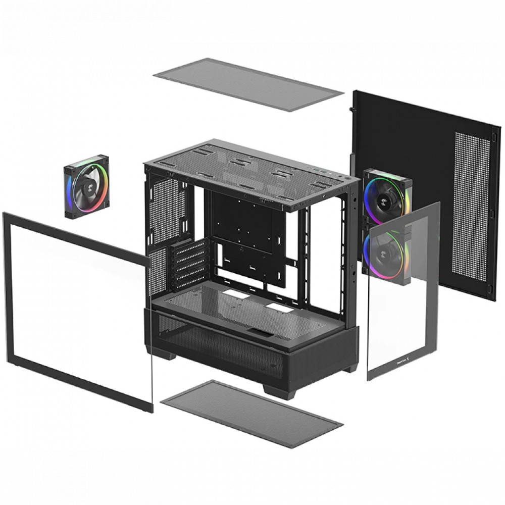 Корпус Deepcool CG380 3F Black R-CG380-BKAGM3-G Mini-Tower - миниатюра 10