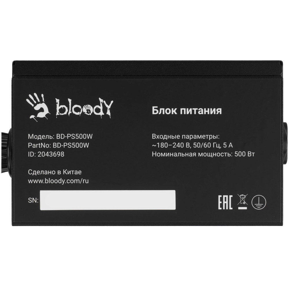Блок питания Bloody BD-PS500W Black 500 Вт - миниатюра 9
