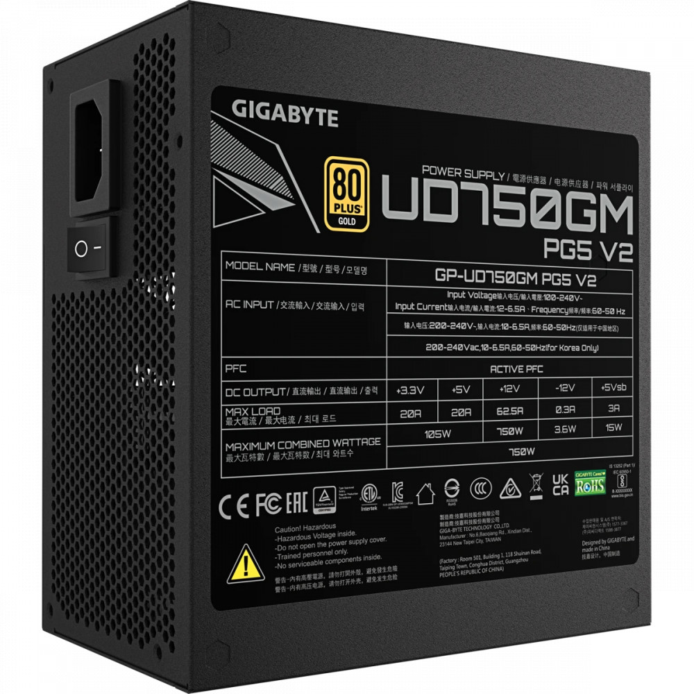 Блок питания Gigabyte GP-UD750GM PG5 V2 750 Вт - миниатюра 13