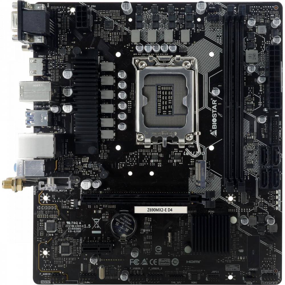 Материнская плата BIOSTAR Z690MX2-E D4 Micro-ATX, LGA 1700 - миниатюра 5