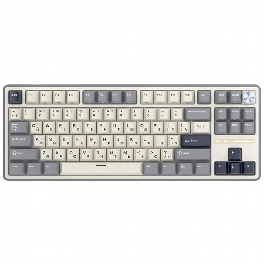 Клавиатура Royal Kludge R87 Pro Half Grey (Cream Switch) 6977576550434 Проводная, USB - миниатюра 9