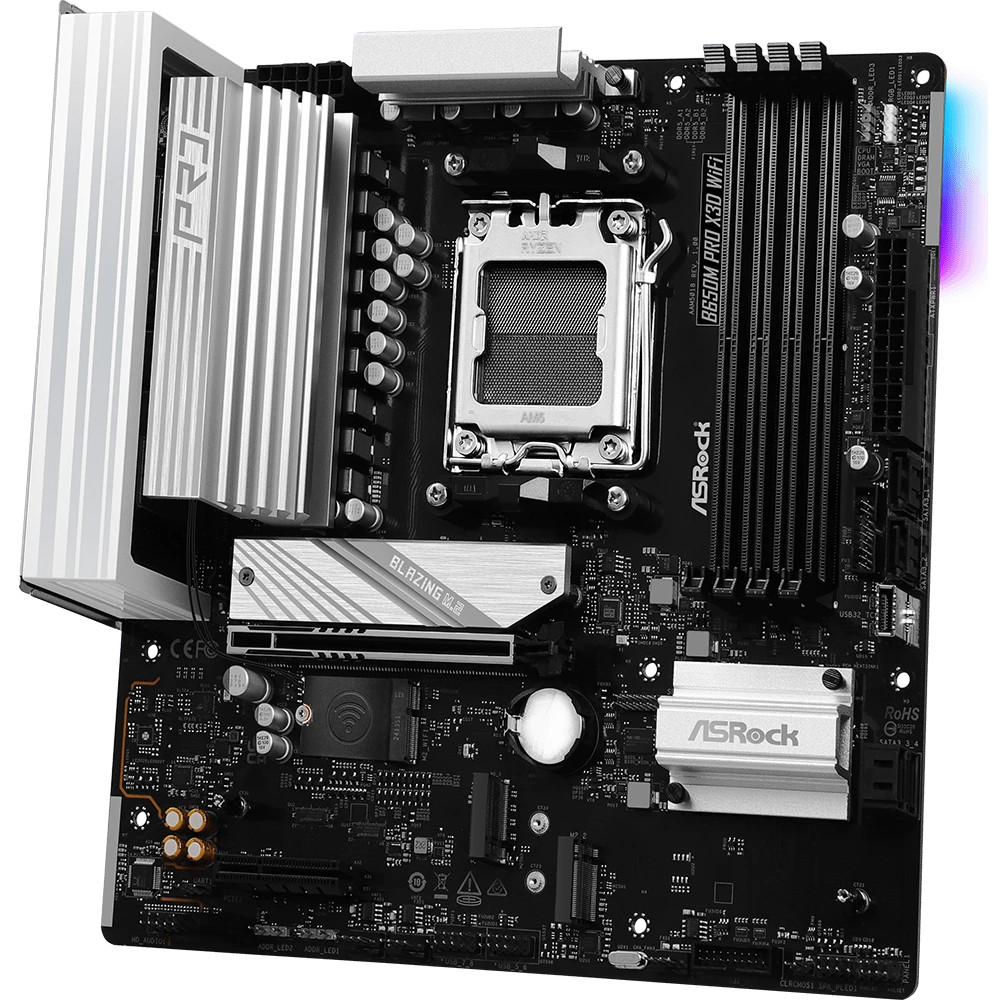 Материнская плата ASRock B650M PRO X3D WIFI Micro-ATX, AMD AM5 - миниатюра 10
