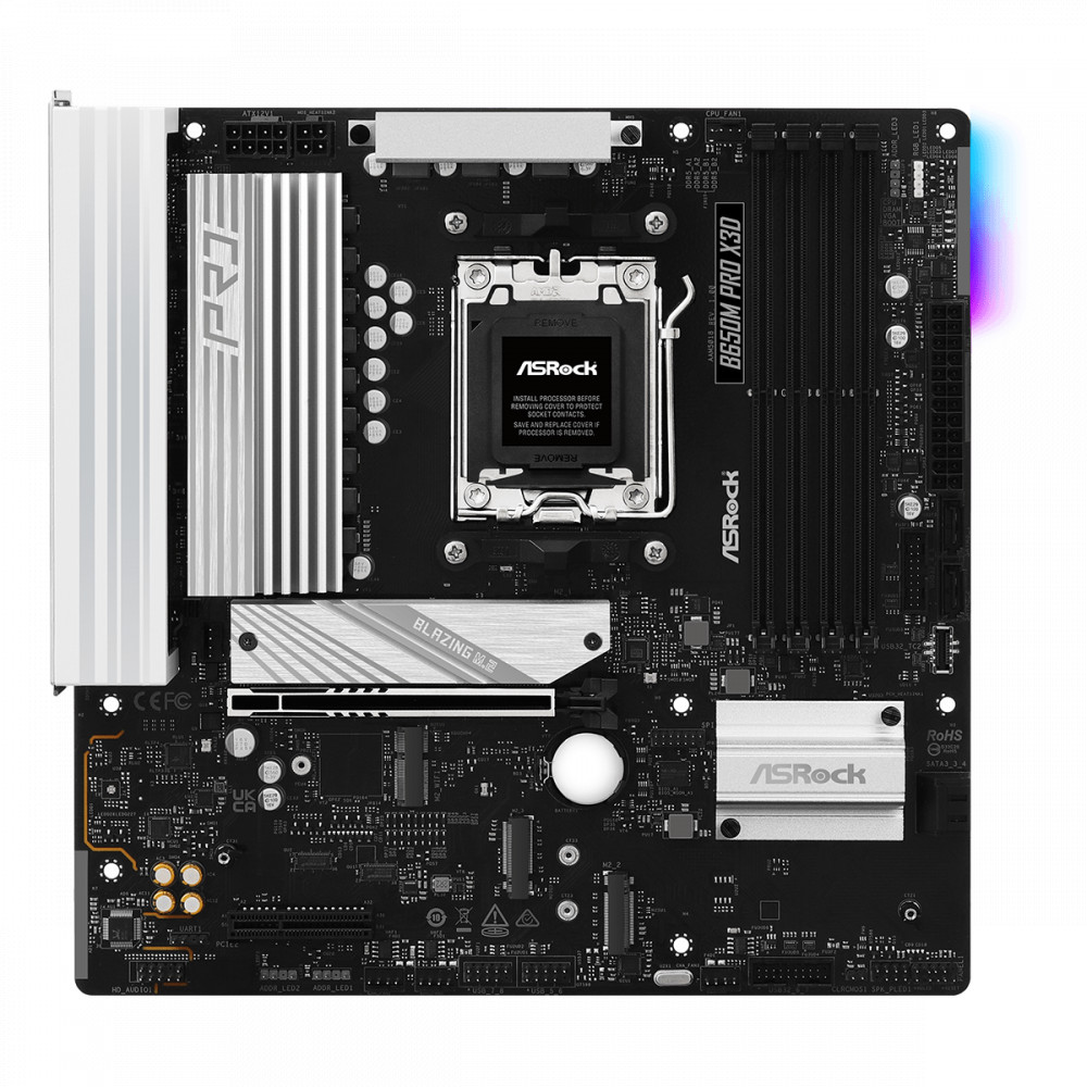 Материнская плата ASRock B650M PRO X3D Micro-ATX, AMD AM5 - миниатюра 8