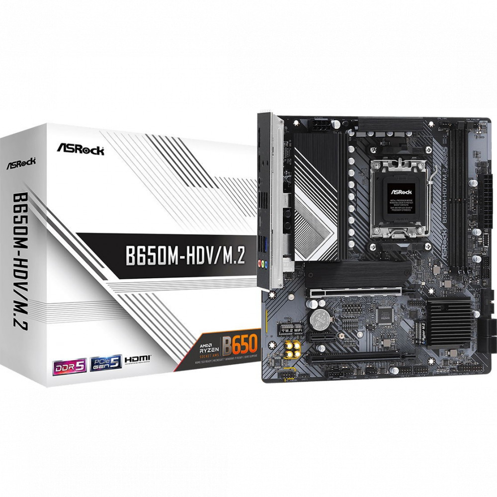 Материнская плата ASRock B650M-HDV/M.2 Micro-ATX, AMD AM5 - миниатюра 12