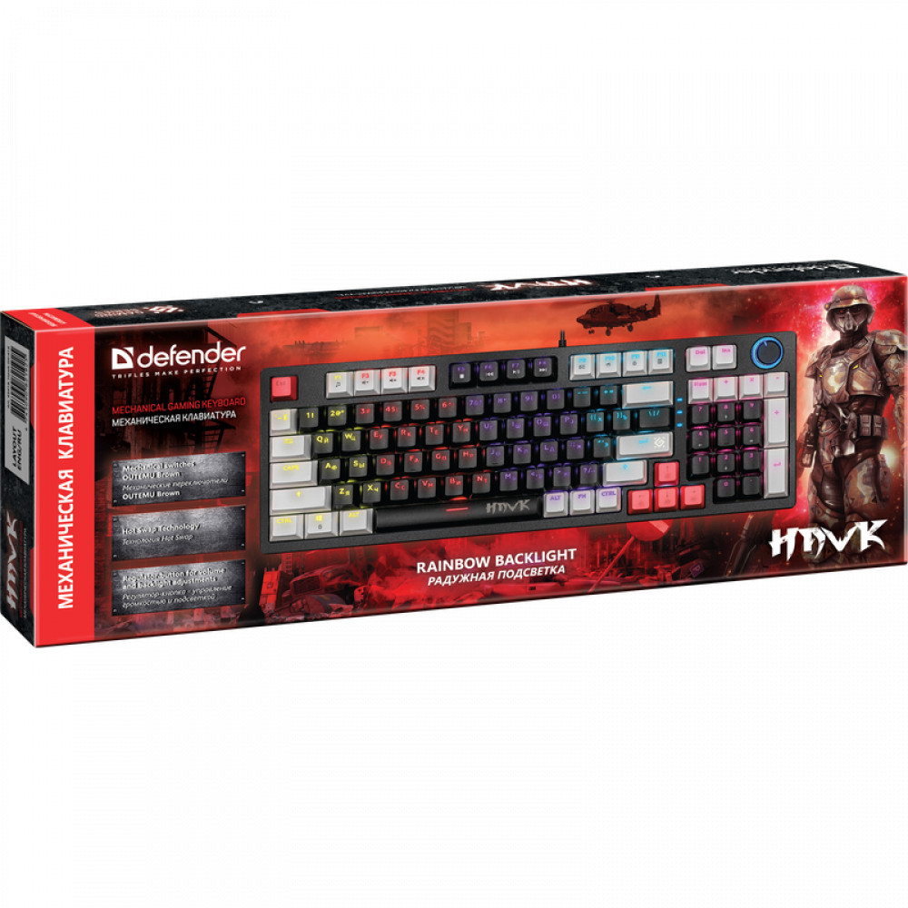 Клавиатура Defender Hawk GK-418 45418 Проводная, USB - миниатюра 4