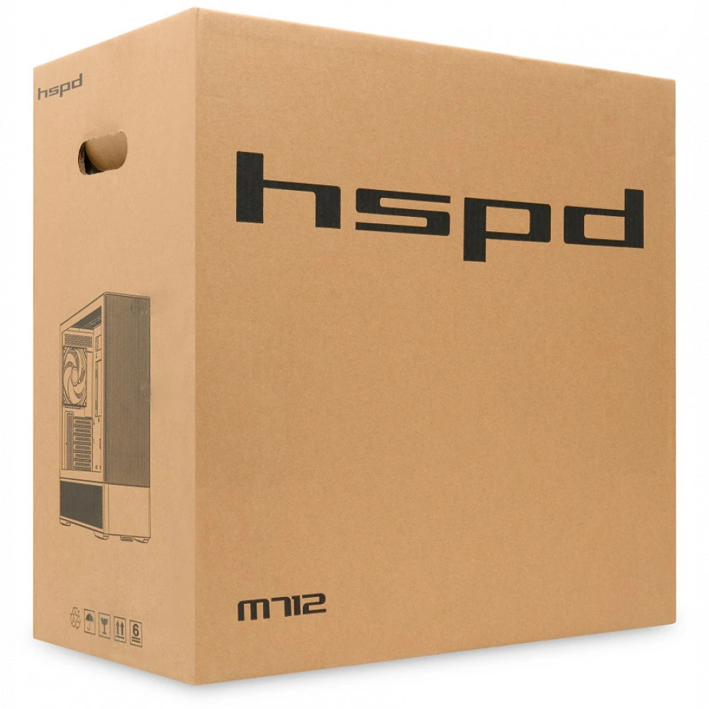 Корпус HSPD M712-TGBK Black Mid-Tower - миниатюра 10