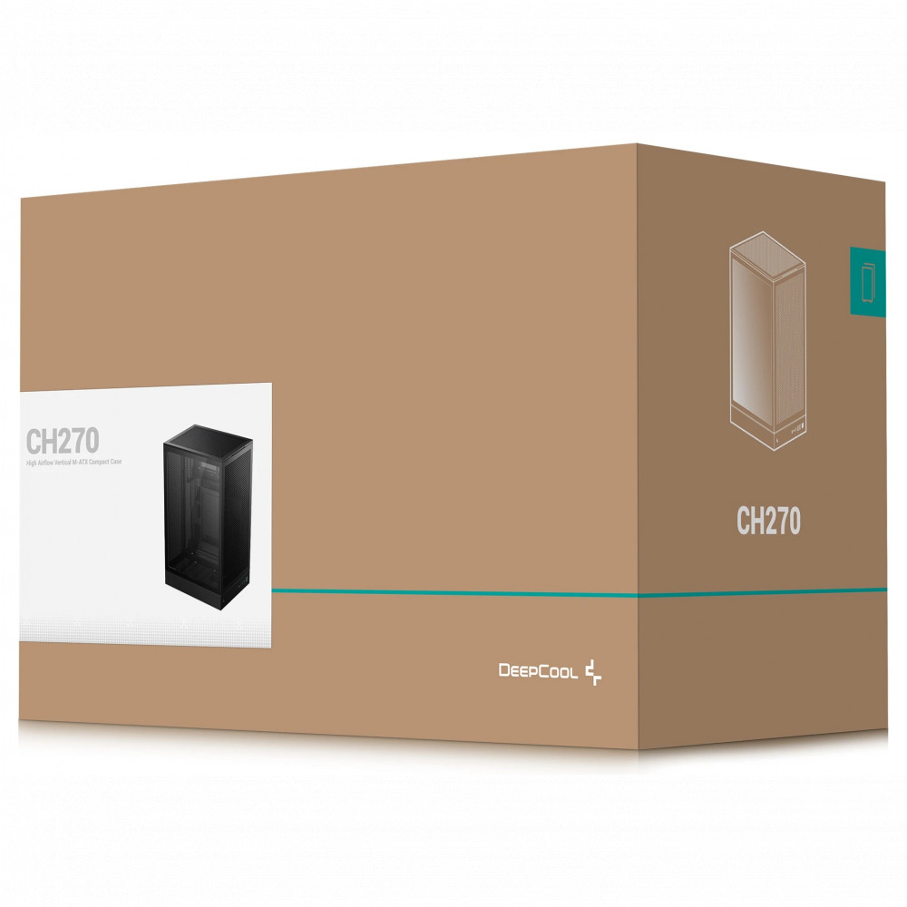 Корпус Deepcool CH270 Black R-CH270-BKNGM0-G-1 Mini-Tower - миниатюра 10