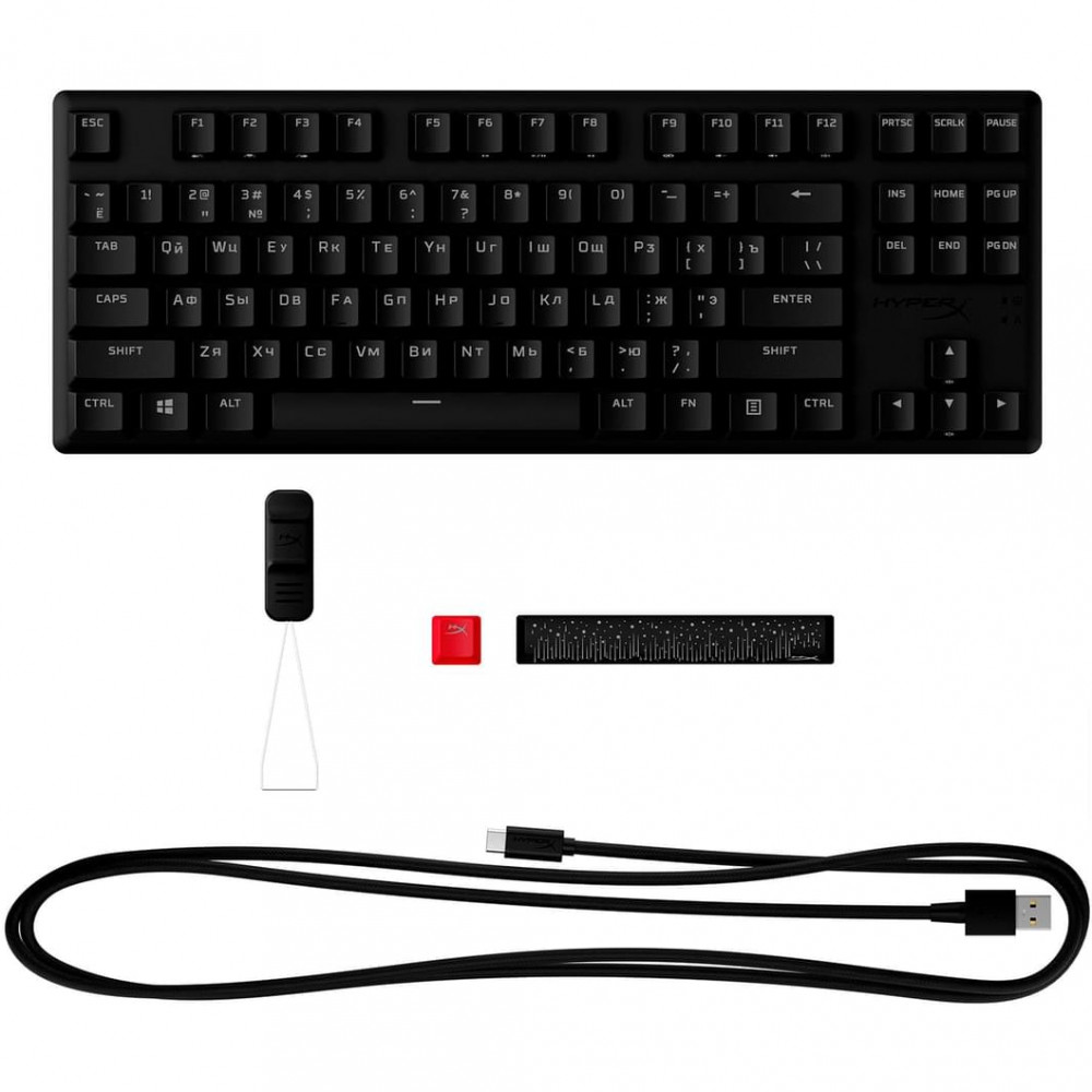 Клавиатура HyperX Alloy Origins Core PBT HX Red TKL 639N7AA#ABA Проводная, USB - миниатюра 15