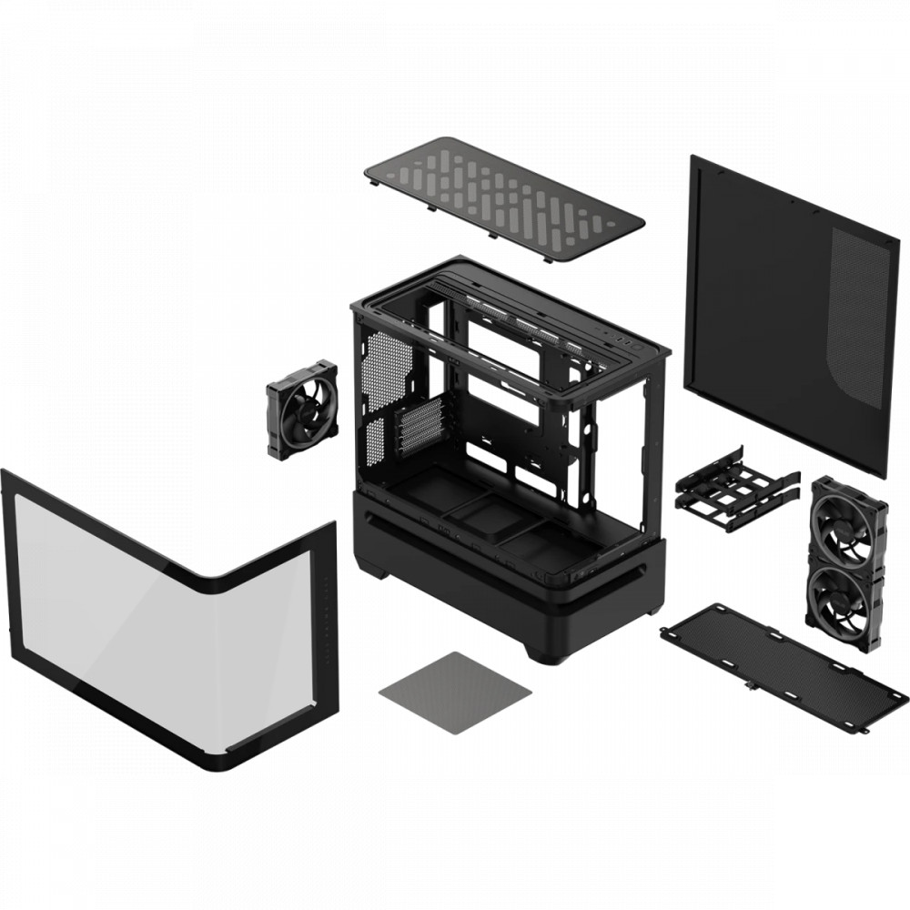 Корпус Asus Prime AP202 TG ARGB Black 90DC00P0-B19000 Mini-Tower - миниатюра 10