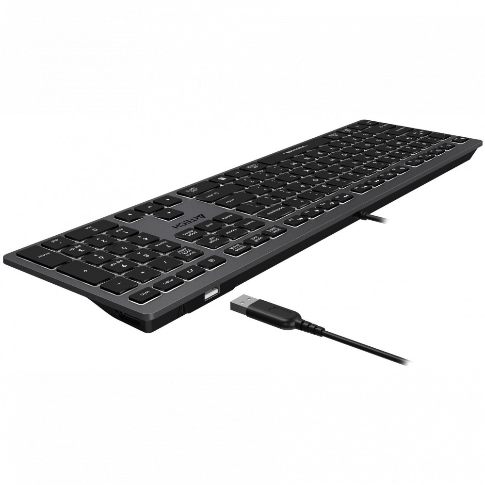 Клавиатура A4Tech Fstyler FX60H (GREY) (WHITE BACKLIT) Проводная, USB - миниатюра 4
