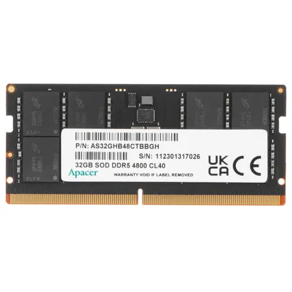 ОЗУ Apacer FS.32G2A.PTH SO-DIMM, DDR5, 32 Гб, 4800 МГц - миниатюра 6