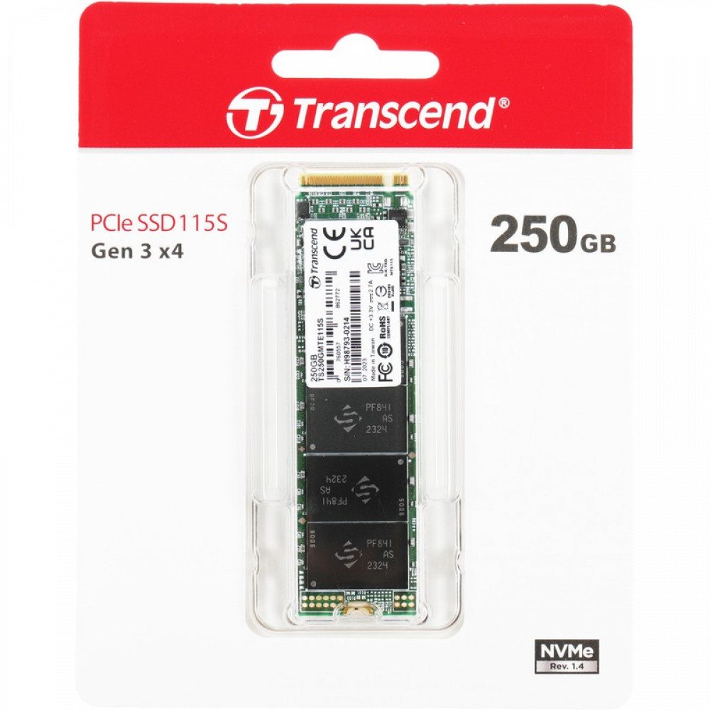 Жесткий диск Transcend MTE115S TS250GMTE115S SSD (твердотельные), 250 ГБ, M.2, PCIe - миниатюра 6