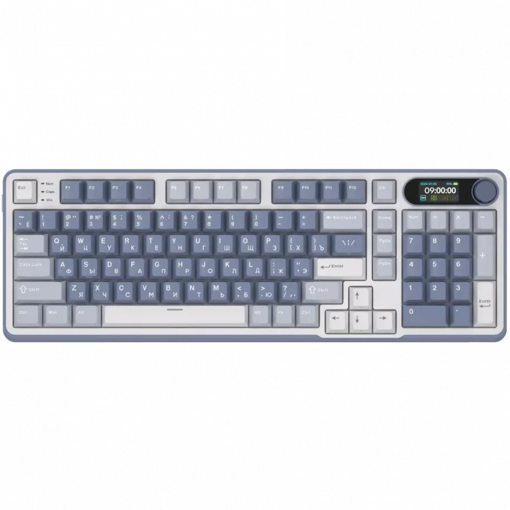 Клавиатура Royal Kludge RK-S98 Ocean Blue (Brown Switch) 6977576550601 Беспроводная, Bluetooth - миниатюра 11