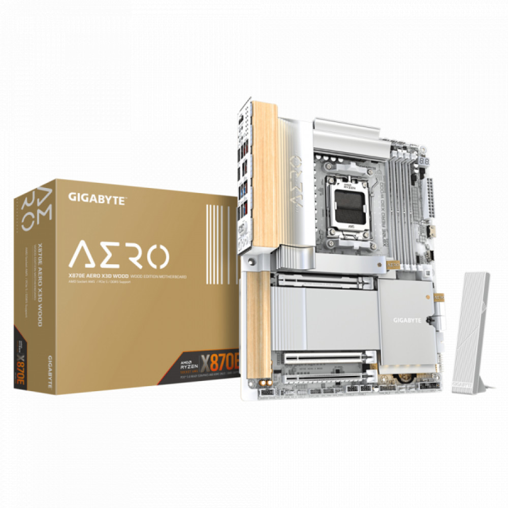 Материнская плата Gigabyte X870E AERO X WOOD 1.0 ATX, AMD AM5 - миниатюра 12