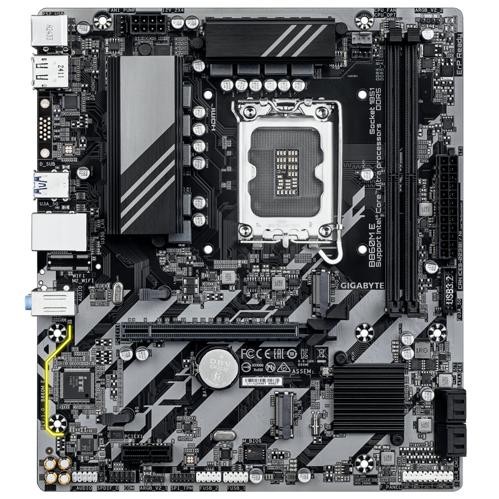 Материнская плата Gigabyte B860M E Micro-ATX, LGA 1851 - миниатюра 8
