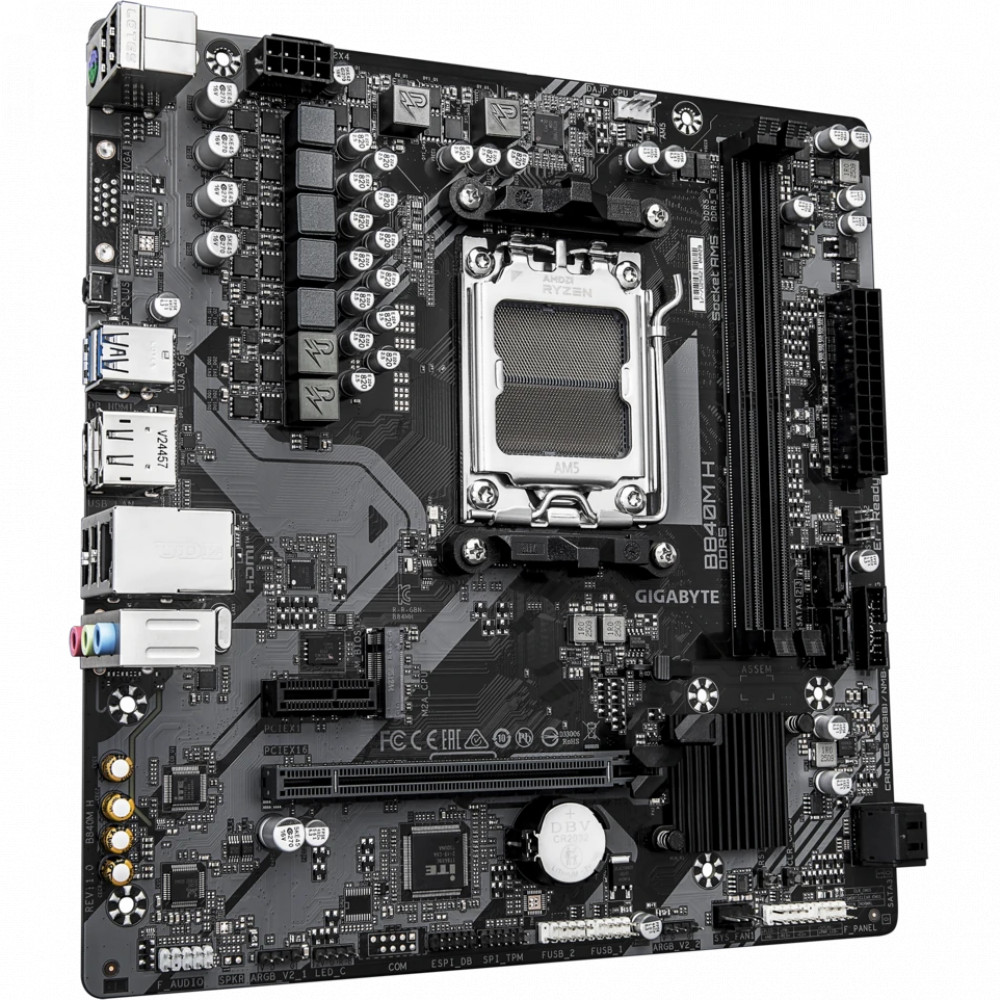 Материнская плата Gigabyte B840M H Micro-ATX, AMD AM5 - миниатюра 6