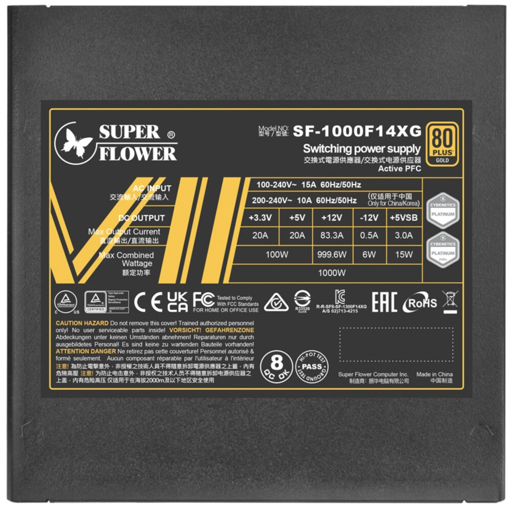 Блок питания Super Flower Leadex VII Gold SF-1000F14XG 1000 Вт - миниатюра 10