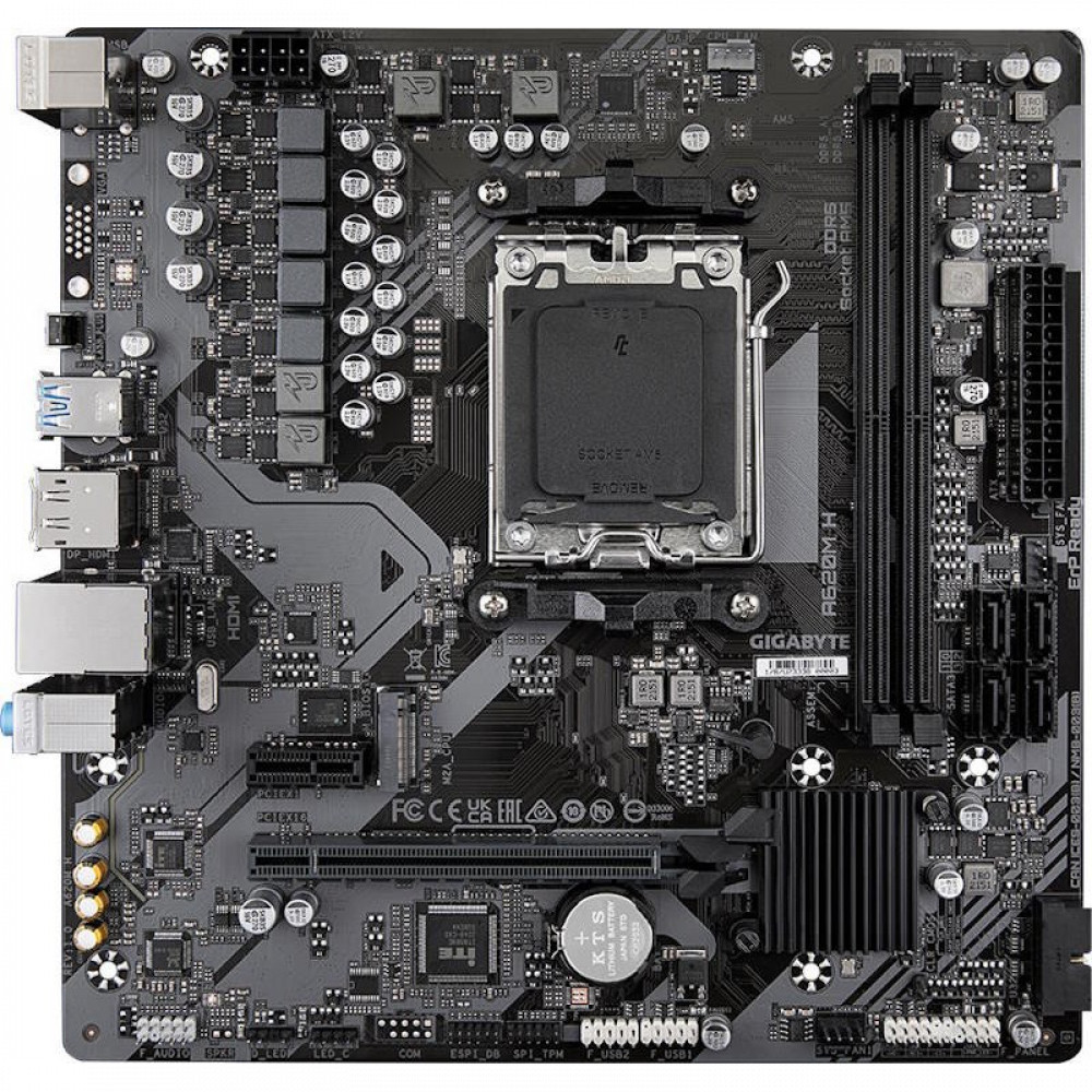 Материнская плата Gigabyte A620M H Micro-ATX, AMD AM5 - миниатюра 7