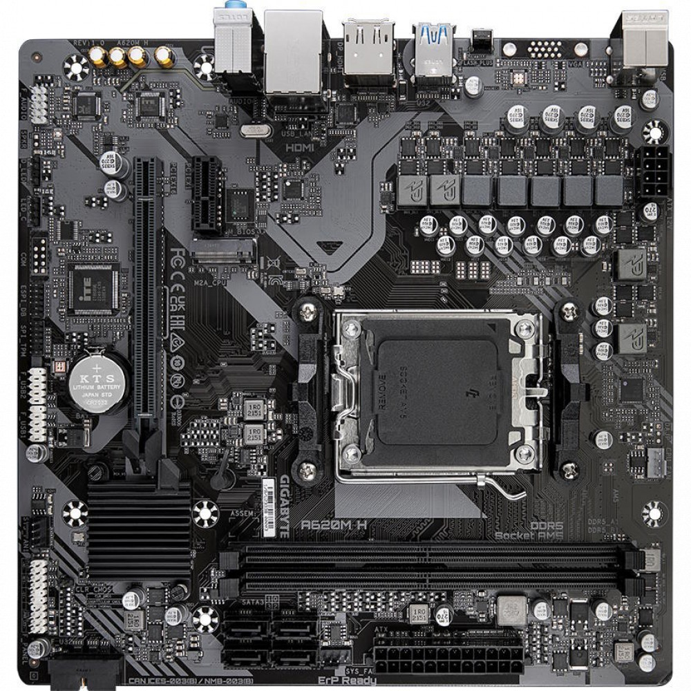 Материнская плата Gigabyte A620M H Micro-ATX, AMD AM5 - миниатюра 8