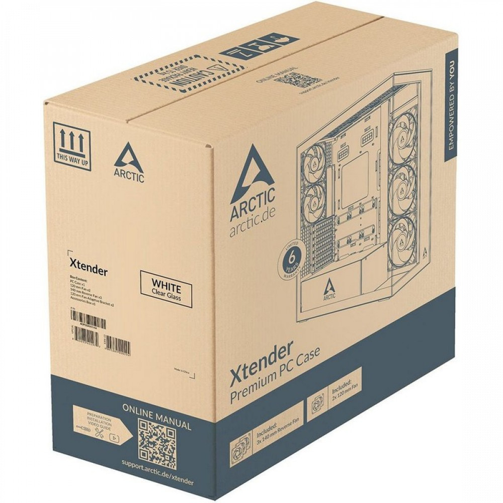 Корпус ARCTIC Xtender White ACPCC00014A Mid-Tower - миниатюра 8