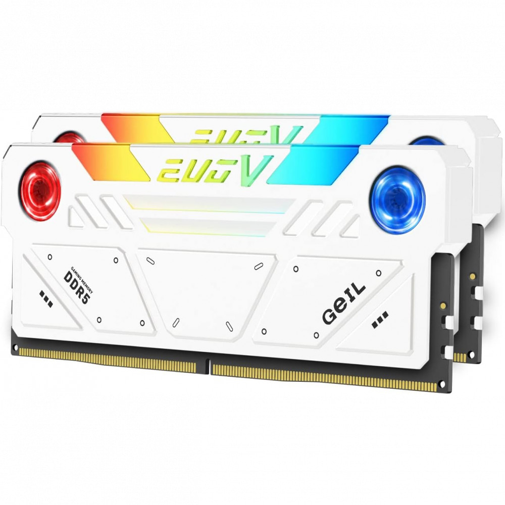 ОЗУ Geil EVO V RGB White GESW532GB8000C38ADC DIMM, DDR5, 32 Гб (2 х 16 Гб), 8000 МГц - миниатюра 2