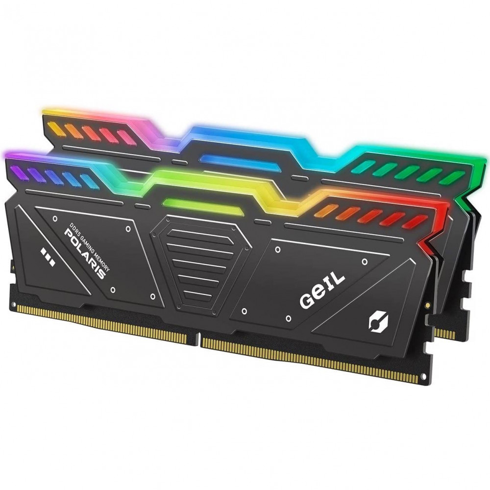 ОЗУ Geil POLARIS RGB Titanium Gray GOSG532GB5600C38ADC DIMM, DDR5, 32 Гб (2 х 16 Гб), 5600 МГц - миниатюра 6