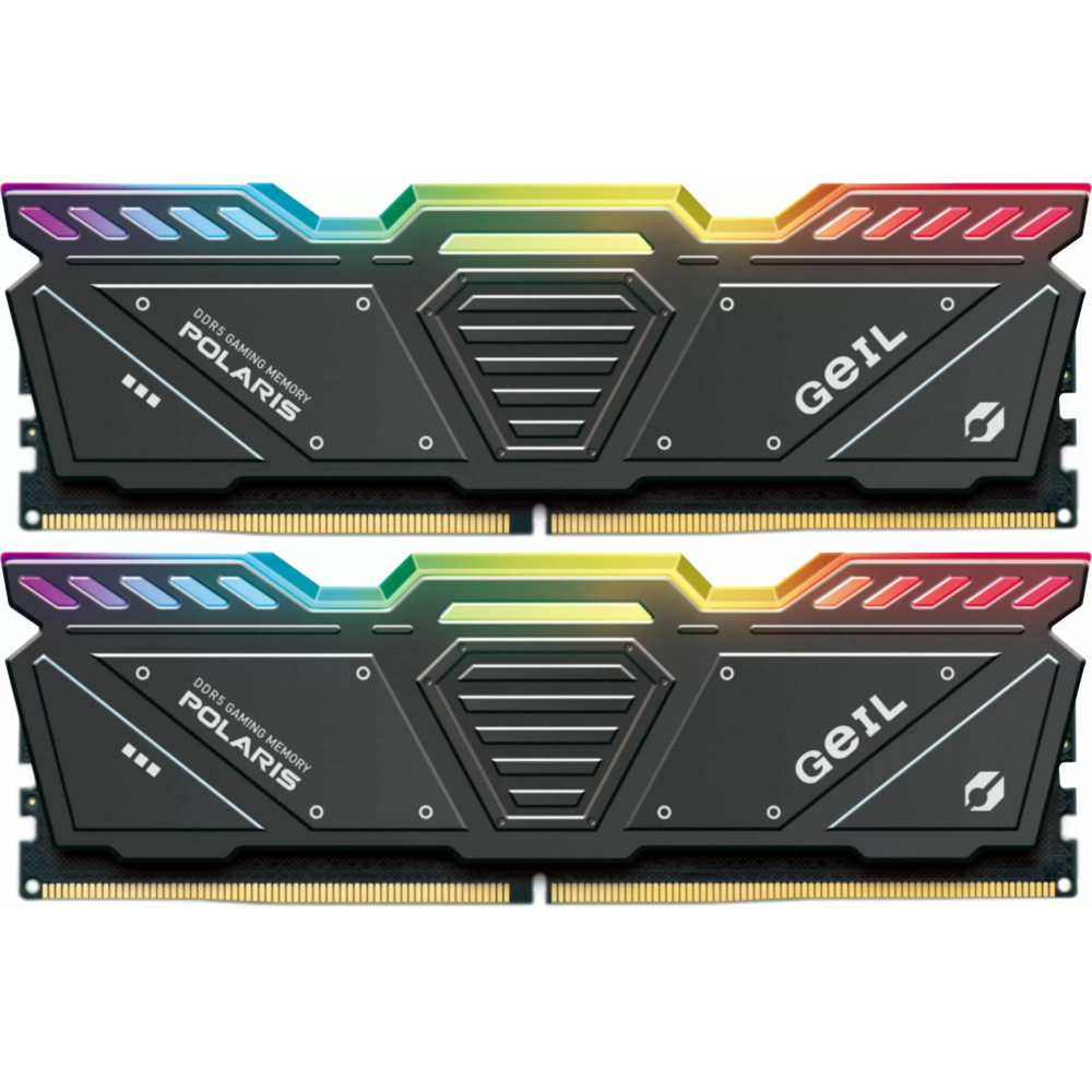ОЗУ Geil POLARIS RGB Titanium Gray GOSG532GB5600C38ADC DIMM, DDR5, 32 Гб (2 х 16 Гб), 5600 МГц - миниатюра 4