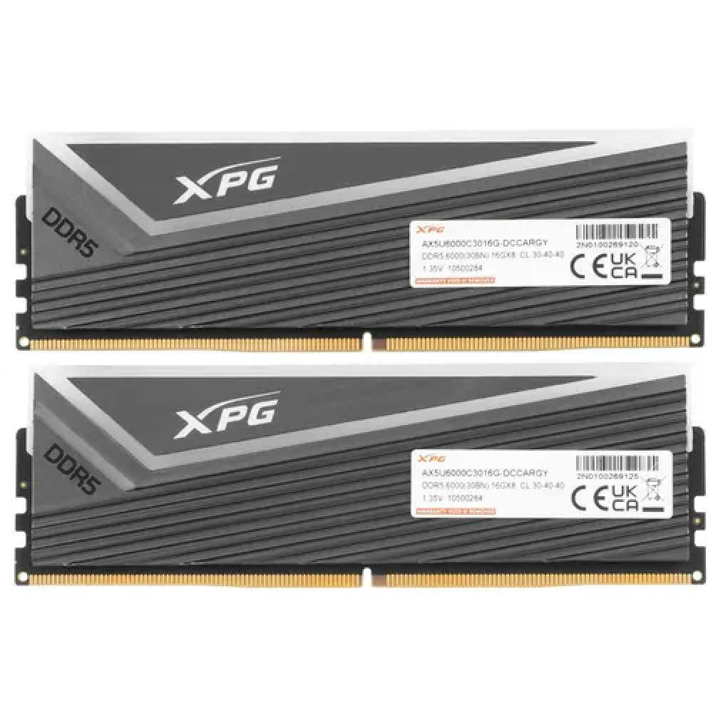 ОЗУ ADATA XPG CASTER RGB [AX5U6000C3016G-DCCARGY] DIMM, DDR5, 32 Гб (2 х 16 Гб), 6000 МГц - миниатюра 6