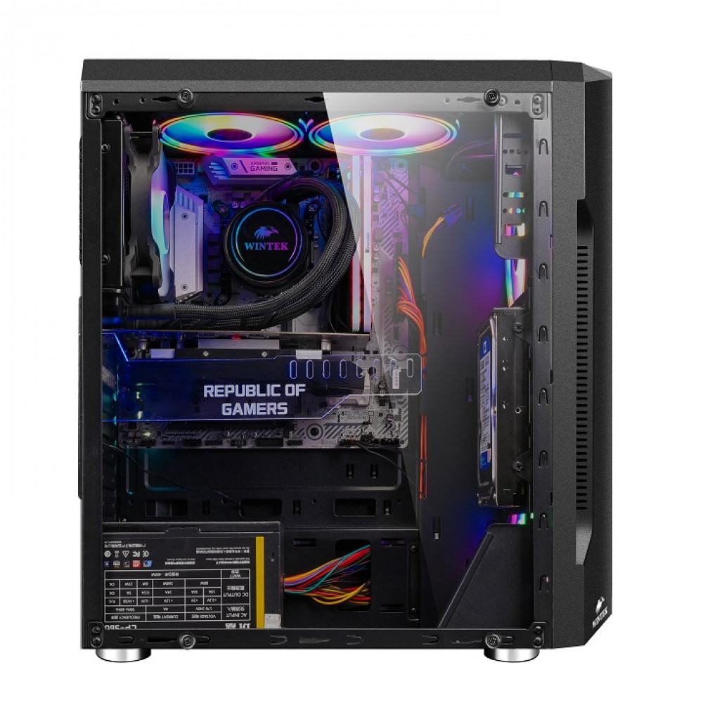 Корпус Wintek FLAME D525-B TG Mid-Tower - миниатюра 10