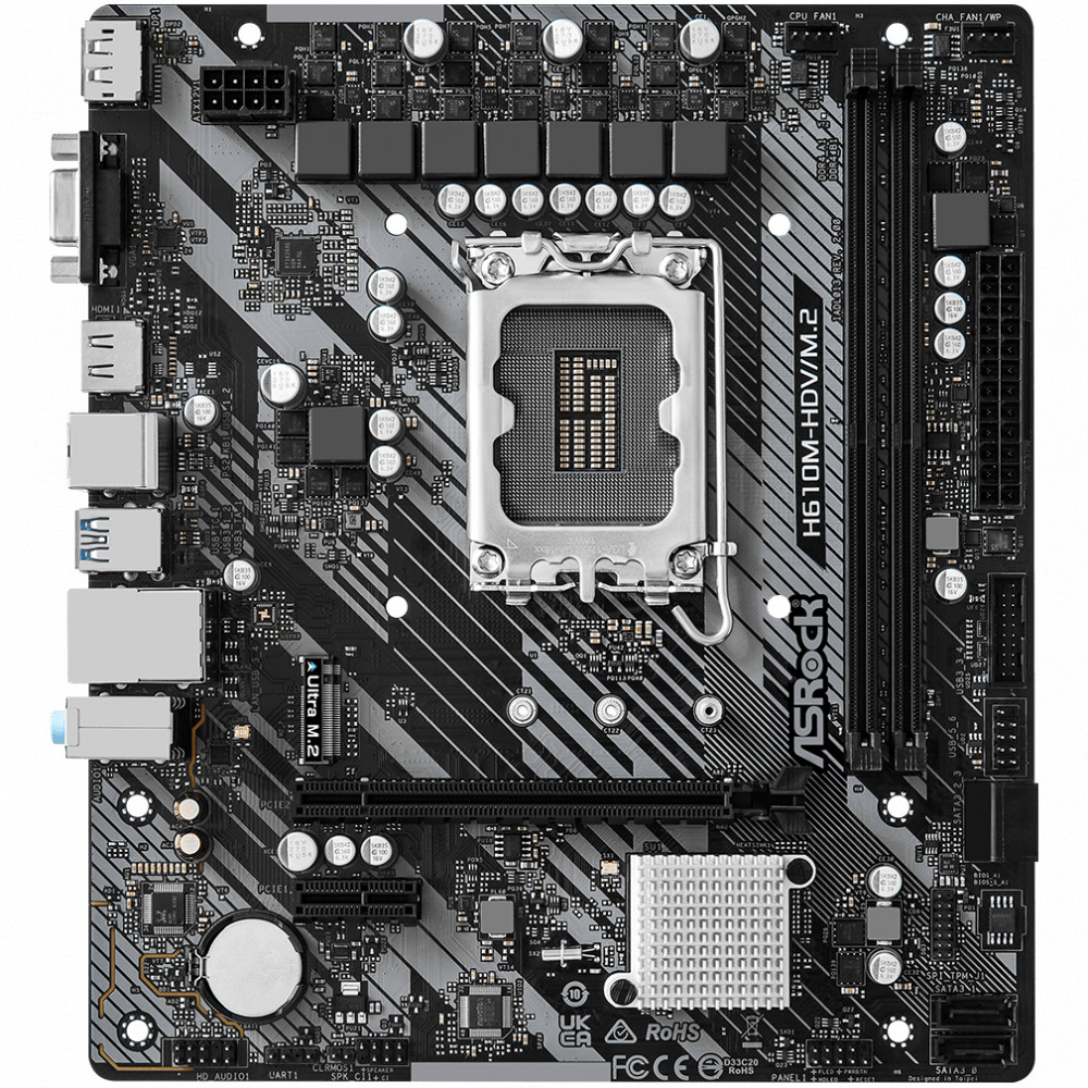 Материнская плата ASRock H610M-HDV/M.2 R2.0 Micro-ATX, LGA 1700 - миниатюра 7