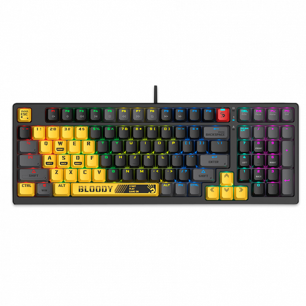 Клавиатура A4Tech S98-Lime Проводная, USB - миниатюра 6