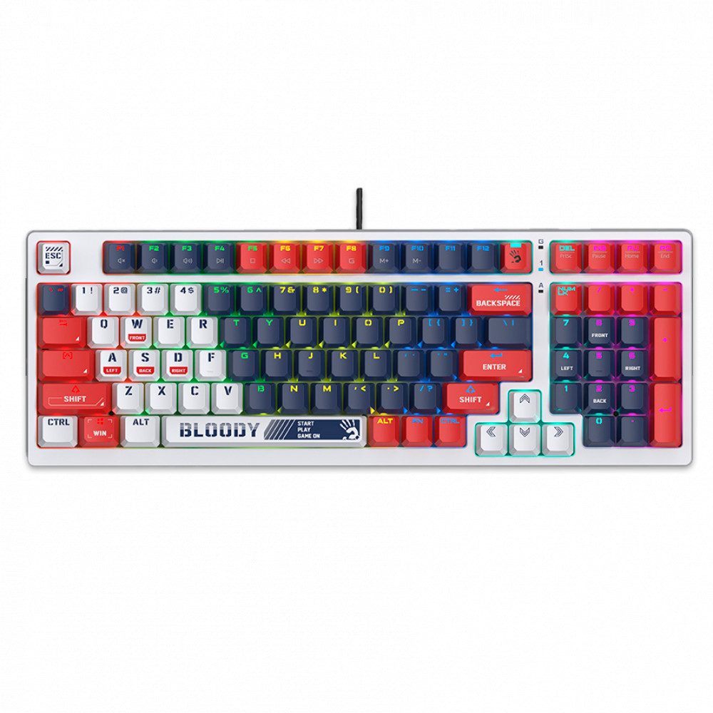 Клавиатура A4Tech S98-Navy Проводная, USB - миниатюра 6