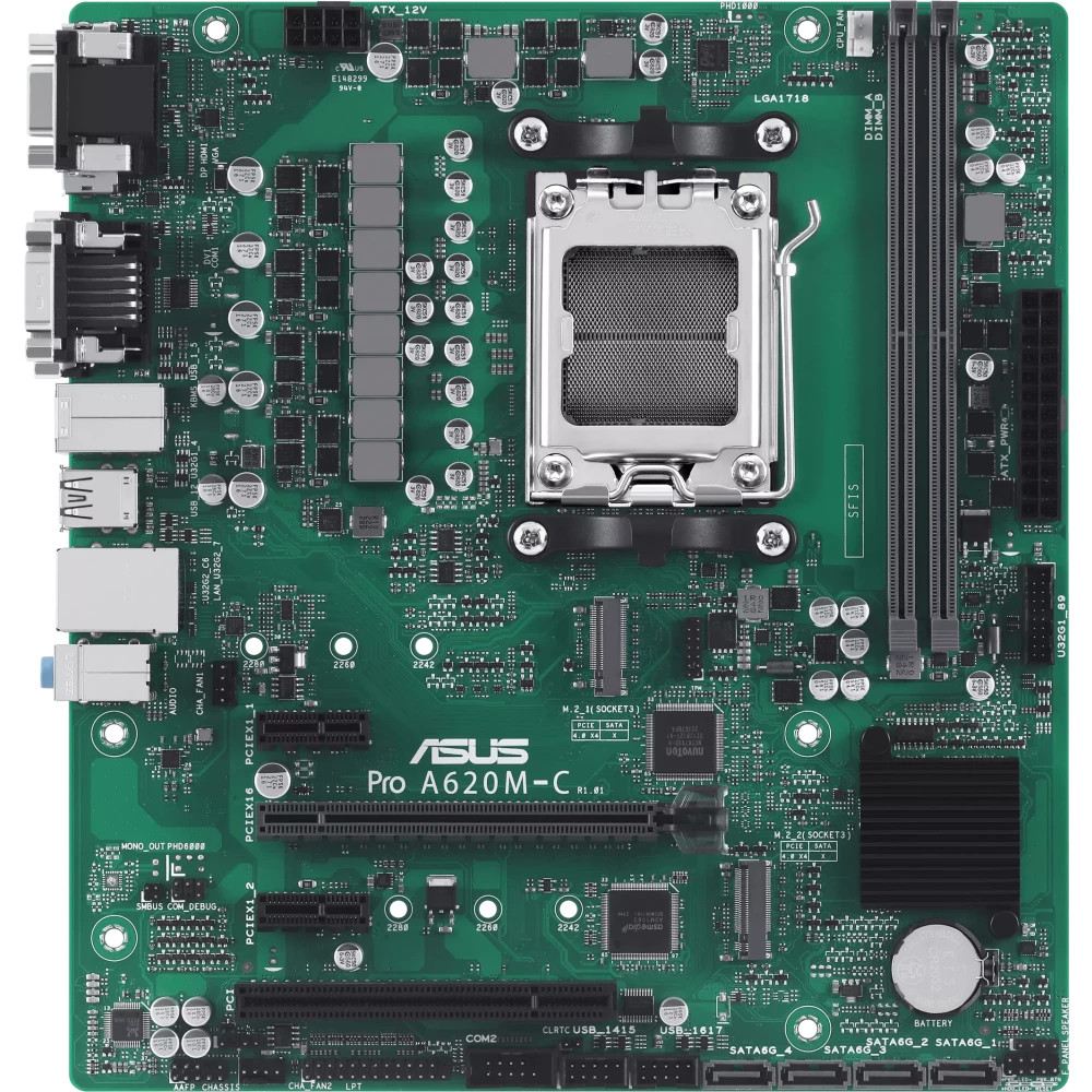 Материнская плата Asus PRO A620M-C-CSM Micro-ATX, AMD AM5 - миниатюра 6