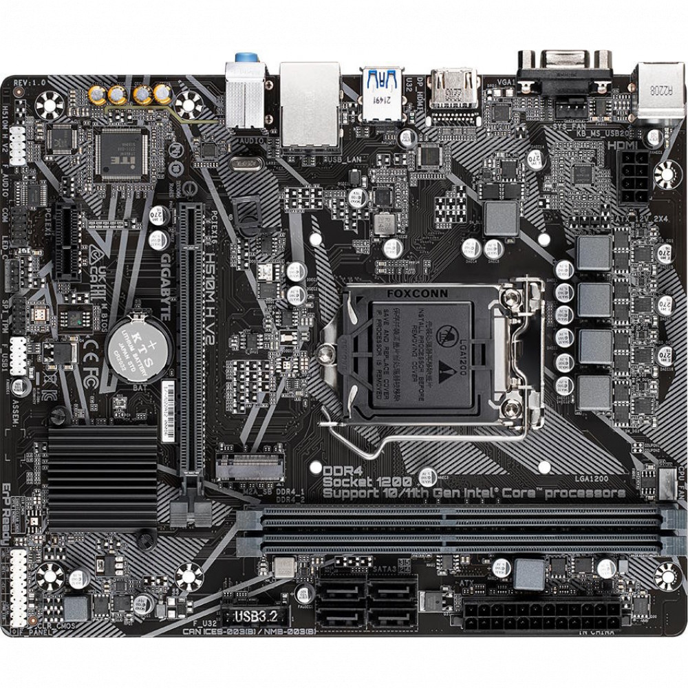 Материнская плата Gigabyte H510M H V2 Micro-ATX, LGA 1200 - миниатюра 8
