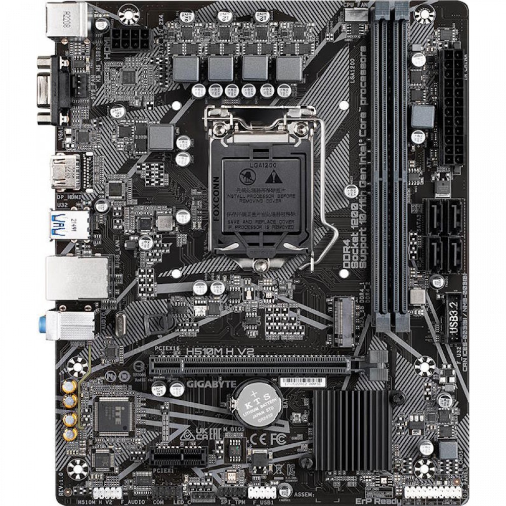 Материнская плата Gigabyte H510M H V2 Micro-ATX, LGA 1200 - миниатюра 7