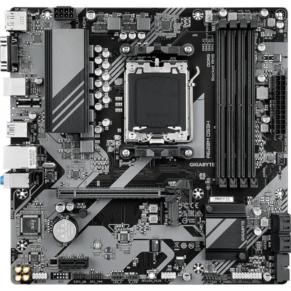 Материнская плата Gigabyte A620M DS3H Micro-ATX, AMD AM5 - миниатюра 7