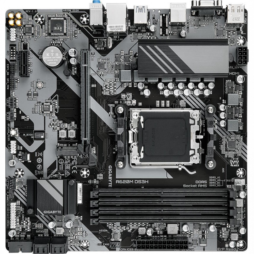 Материнская плата Gigabyte A620M DS3H Micro-ATX, AMD AM5 - миниатюра 8