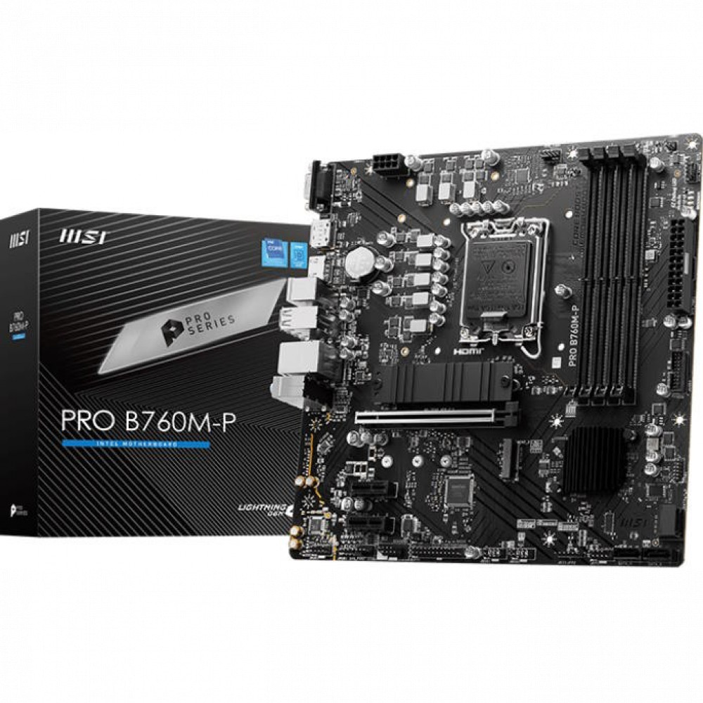 Материнская плата MSI PRO B760M-P Micro-ATX, LGA 1700 - миниатюра 10