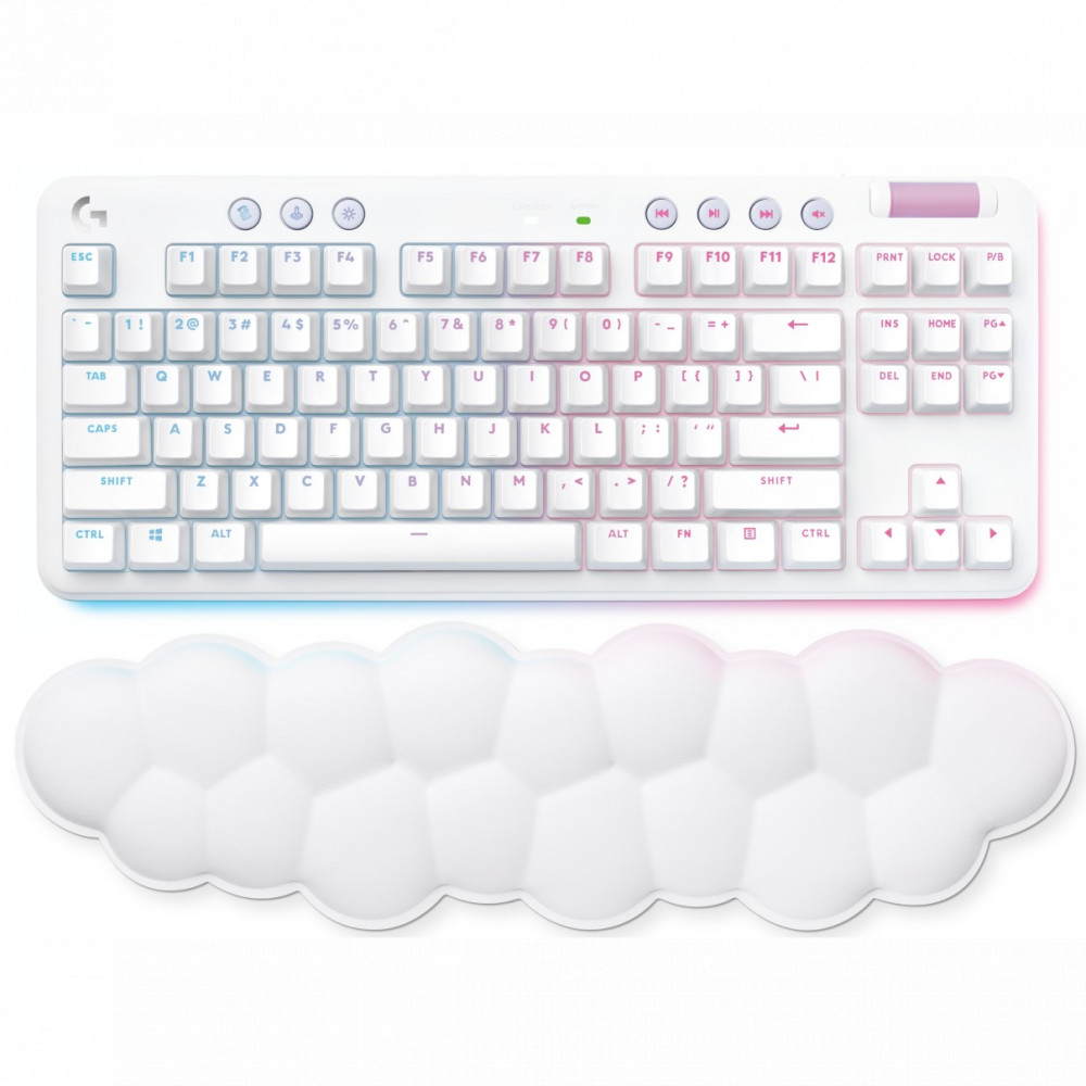 Клавиатура Logitech G715 TKL LIGHTSPEED RGB OFF WHITE 920-010691 Беспроводная, Bluetooth - миниатюра 6
