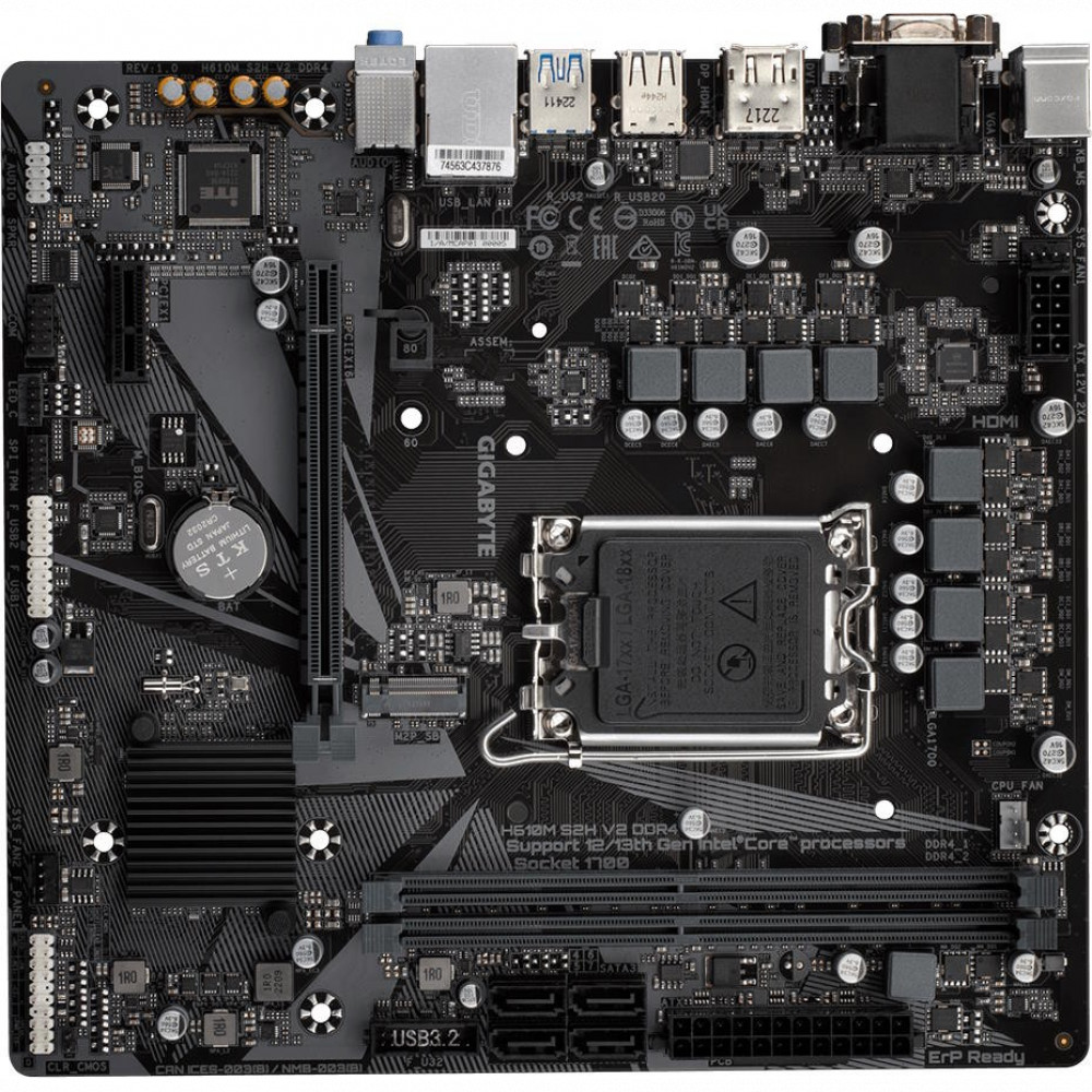 Материнская плата Gigabyte H610M S2H V2 DDR4 Micro-ATX, LGA 1700 - миниатюра 10