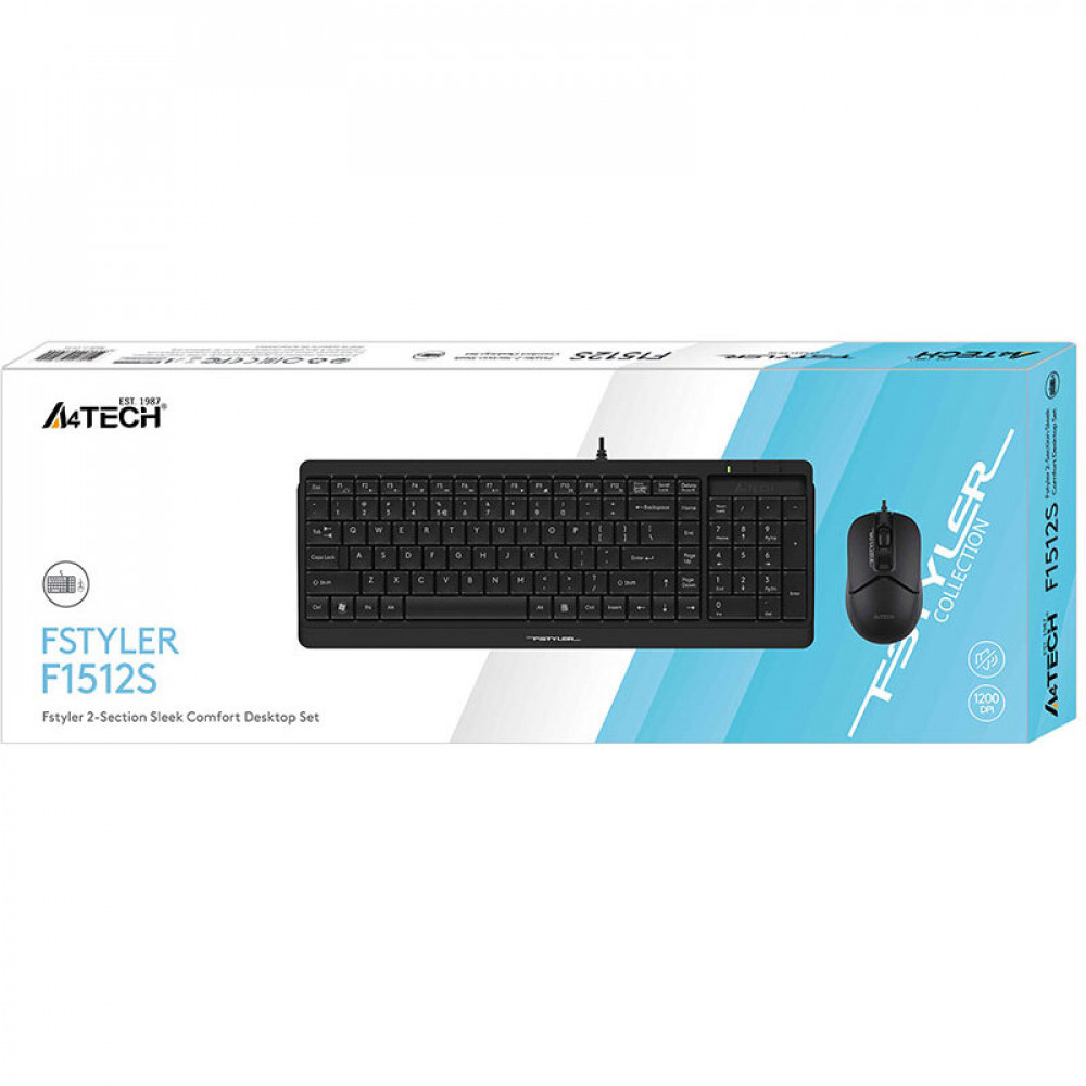 Клавиатура + мышь A4Tech Fstyler F1512S/BLACK - миниатюра 10