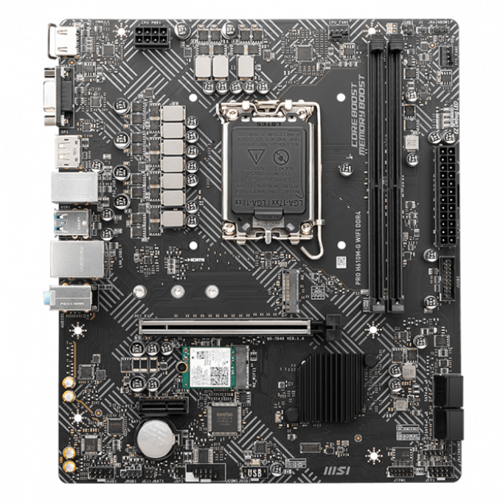 Материнская плата MSI PRO H610M-G WIFI DDR4 Mini-ATX, LGA 1700 - миниатюра 7