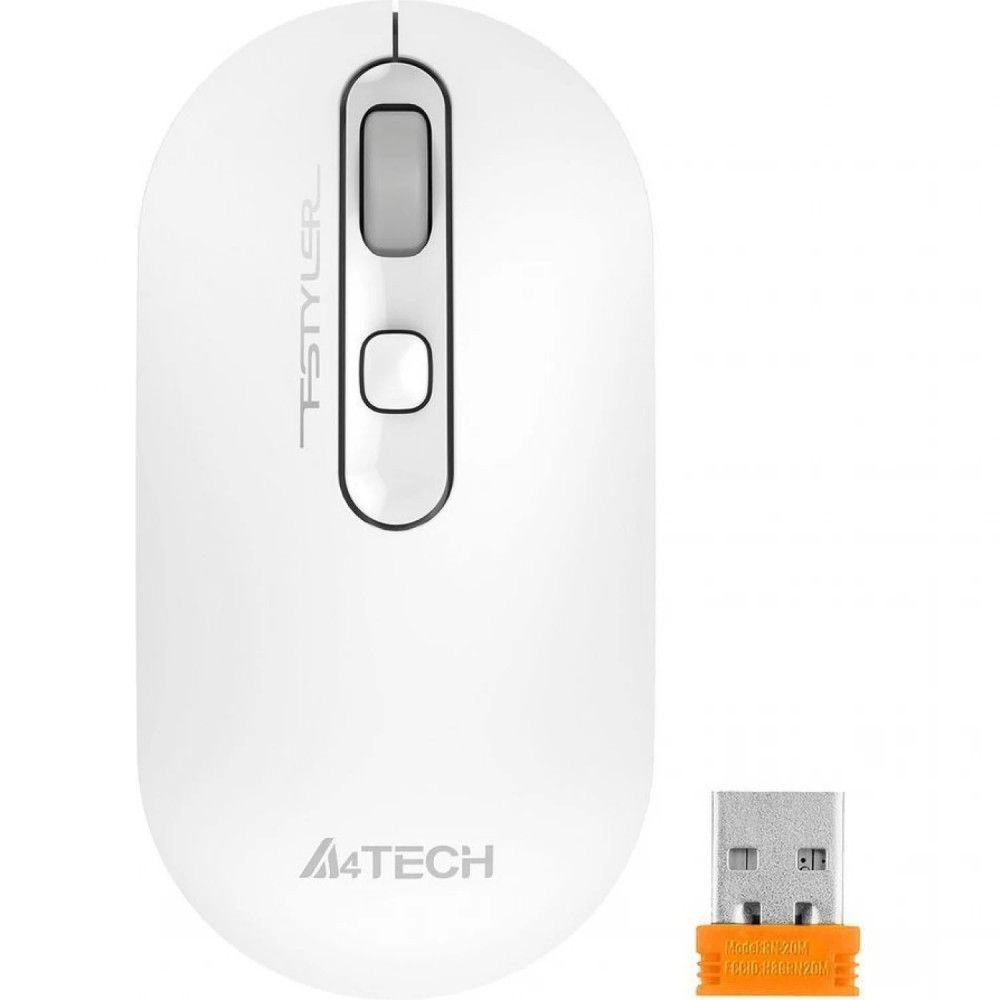 Мышь A4Tech FSTYLER FG20S WHITE FG20S USB WHITE Бюджетные, Беспроводная - миниатюра 7