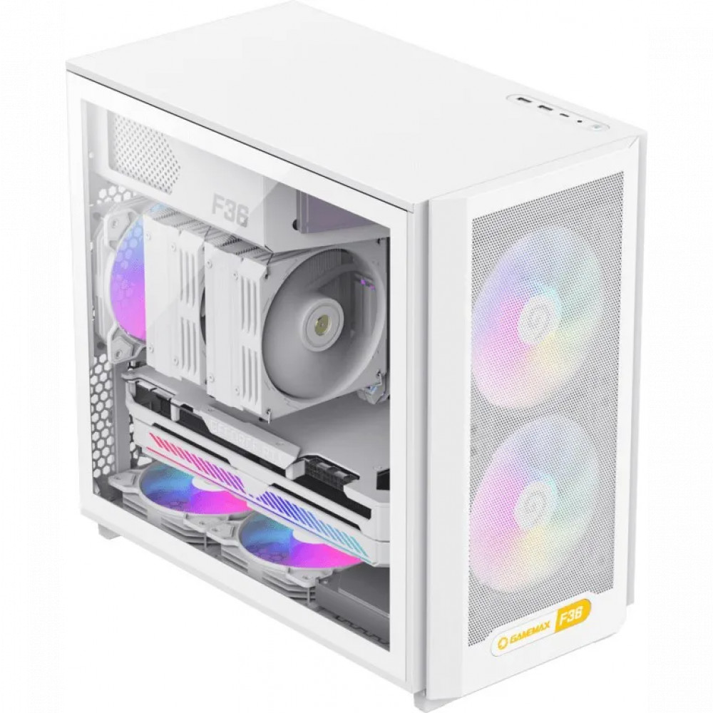 Корпус GameMax F36 WH - White 1116-4036R0010 Mini-Tower - миниатюра 6