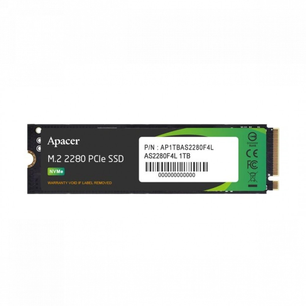 Жесткий диск Apacer AP1TBAS2280F4L-1 SSD (твердотельные), 1 ТБ, M.2, PCIe - миниатюра 2