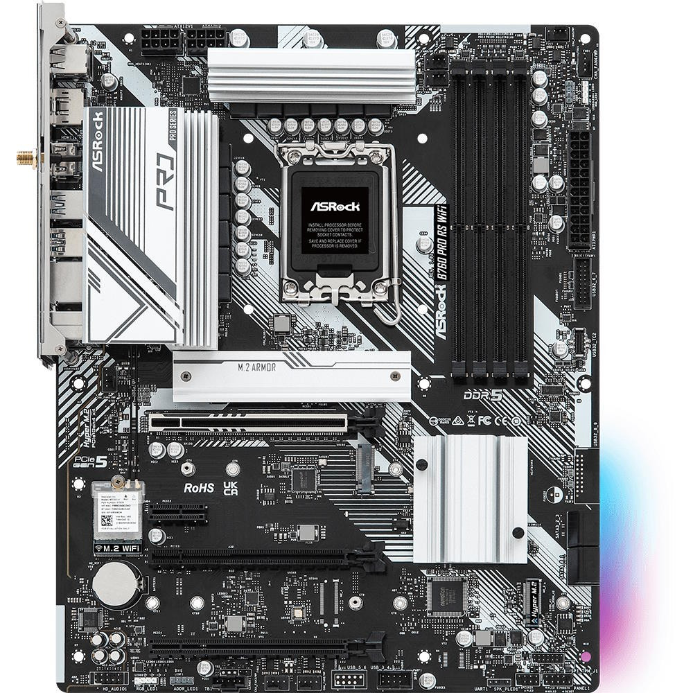 Материнская плата ASRock B760 PRO RS WIFI ATX, LGA 1700 - миниатюра 8