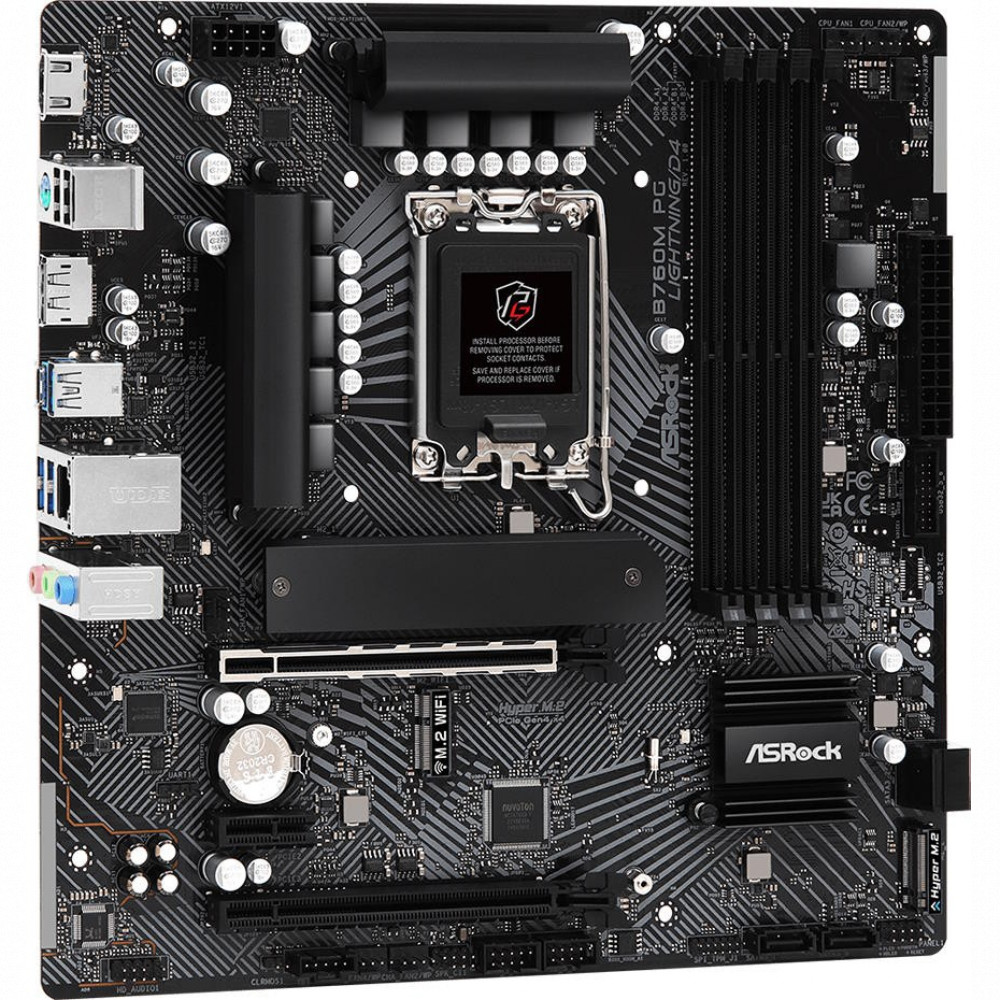 Материнская плата ASRock B760M PG LIGHTNING/D4 Micro-ATX, LGA 1700 - миниатюра 7